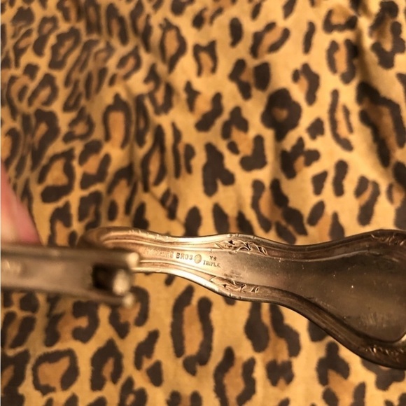 Rogers Bros Vintage Triple silver plated hinged spoon bracelet - Picture 8 of 14